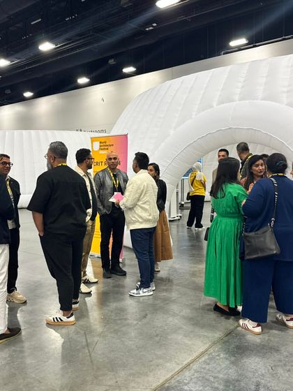 Architects from India networking at WAF Miami. Fostering these connections and building a sense of community, even thousands of miles from home, is a core part of my purpose.