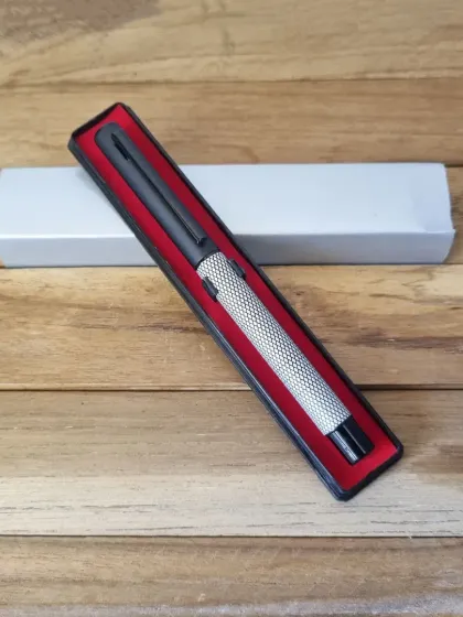 A premium pen in a sleek case, a classic and sophisticated corporate gift that can be included in our custom hampers.