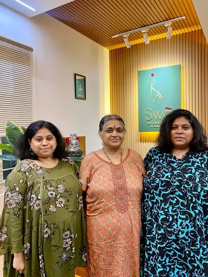 A family of clients at Swa. It's wonderful to see different generations enjoying our holistic wellness treatments together.