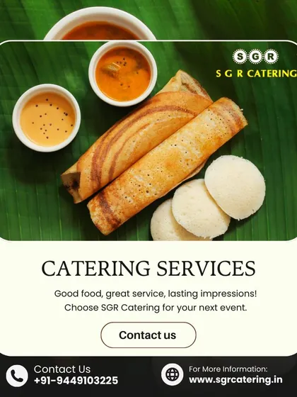 Beyond elaborate meals, we also cater classic South Indian tiffin items. Here, freshly made dosas and soft idlis are served with flavorful sambar and chutney, perfect for breakfast events, meetings, or lighter meal requirements.