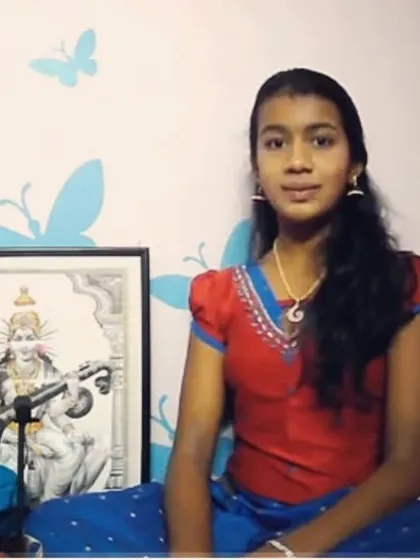 My student Ananya Ramachandran, who was selected for the prestigious junior scholarship by CCRT, Ministry of Culture, Govt. of India.