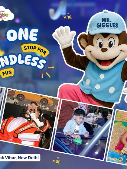 One stop for endless fun! This is what we promise at House of Giggles. With our mascot Mr. Giggles leading the way, kids can enjoy everything from bumper cars and arcade games to our soft play area.