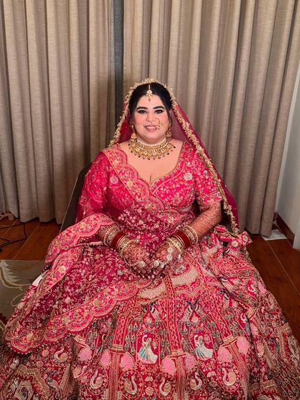 Shrishti looking absolutely radiant. The joy on her face is the best final touch to any bridal makeup I do.