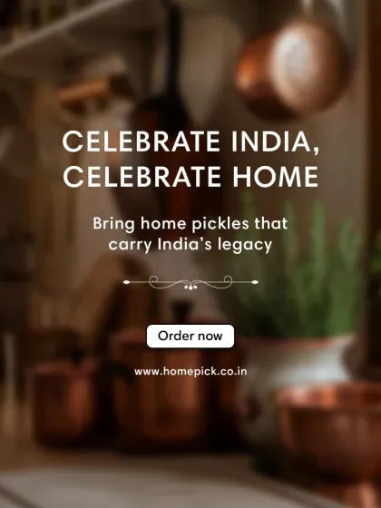 Celebrate India, celebrate home. We invite you to bring home pickles that carry India's legacy in every spoonful.