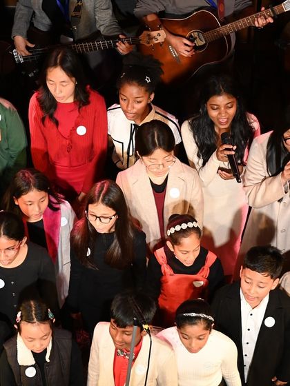 A view from above as our students take a final bow. We are immensely proud of every single performer at our Annual Concert.