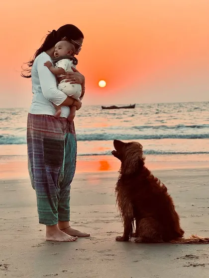 Sometimes, a single image tells the whole story. This moment on the beach at sunset with our two boys captures the unfiltered love and connection that is the foundation of all our content. It’s quiet, beautiful, and completely real.