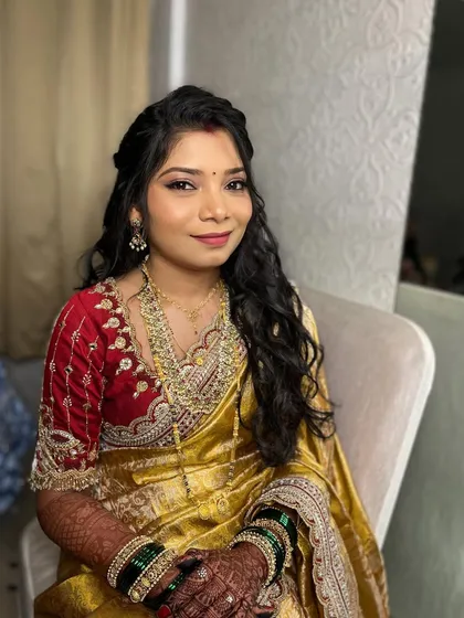 She looks absolutely radiant and confident. This is the result of makeup that enhances your natural beauty and feels comfortable on the skin.