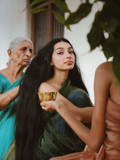 This shot from a campaign for a traditional wellness brand tells a story of care and heritage. The interaction and shared gaze between generations was a key part of the narrative.