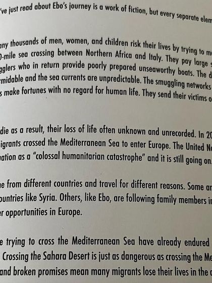 The book 'Illegal' by Eoin Colfer traces the journey of illegal migration. It's a graphic novel I gifted my daughter, and it's a powerful story about a global issue that is often misunderstood. It's a reminder of why legal rights and safe passage are so important.