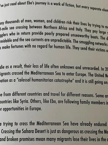 The book 'Illegal' by Eoin Colfer traces the journey of illegal migration. It's a graphic novel I gifted my daughter, and it's a powerful story about a global issue that is often misunderstood. It's a reminder of why legal rights and safe passage are so important.