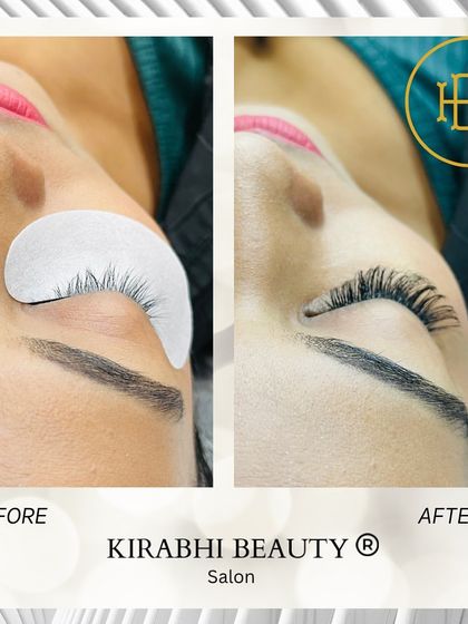 This client wanted a noticeable curl, and you can see how the extensions lift the entire eye area. This is a great option for people with straight natural lashes.