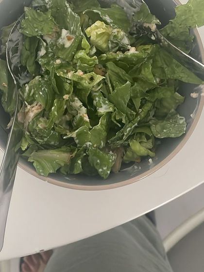 A simple and refreshing green salad. This is a great way to increase fiber intake and support a healthy metabolism.