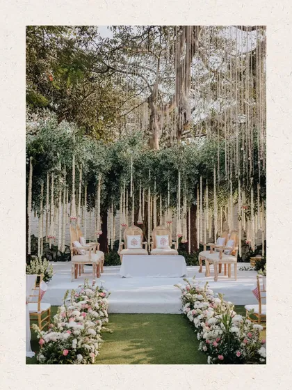 The setting for a fairytale. The decor at Rocio and Gautam's wedding was breathtaking, with flowers cascading from the trees like a dream. I always make sure to capture the beautiful world you create for your special day.