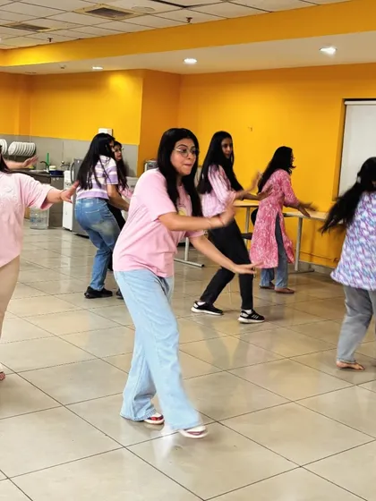 The ladies at KiwiTech showing off their moves. It's amazing to see how a quick dance session can bring so much life and laughter into the workplace.
