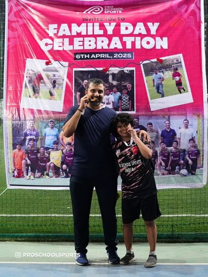 A father and son share a fun moment at our Family Day Celebration. These are the memories we cherish.