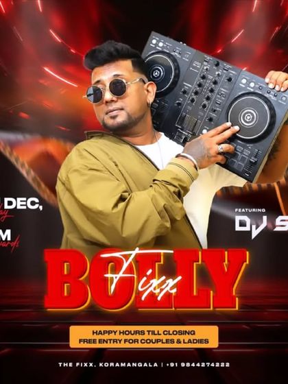 A look back at a 'Bolly Fixx' night poster. These events are designed to give you your midweek Bollywood party fix.