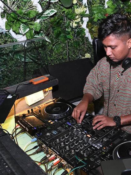 In my element during a Saturday night set at Younion Mumbai. The setup here allowed for a great connection with the dance floor.