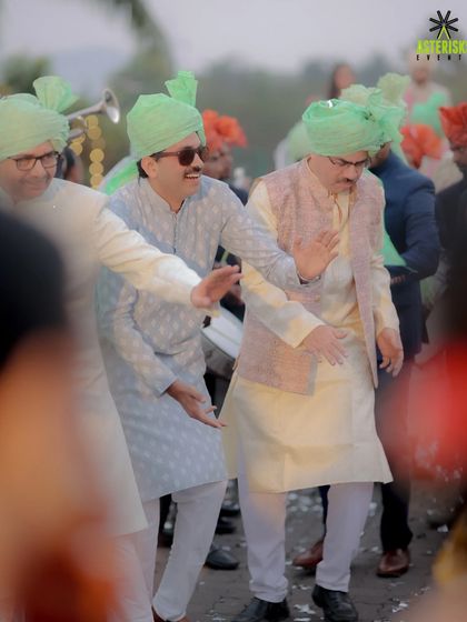 It's all about the dance moves! We love seeing the family's unfiltered joy during the baraat procession.