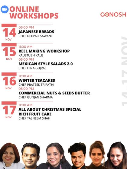 Conosh - Online Culinary Workshops Our Workshop Experience photo 27