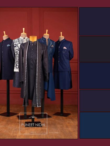 When in doubt, use more blue. This mood board reflects my blu-tiful range of kurtas and jackets for every occasion.