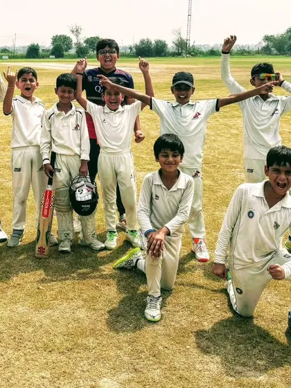 The joy of victory! Our SKCA Leopards team celebrating a hard-fought win against another club. We ensure our players get regular real-match practice to test their skills under pressure and build a winning spirit.