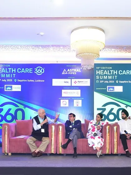 This wide view shows the panel at the 18th Healthcare 360 Summit, where we contributed to a critical discussion on accelerating healthcare growth. Our participation reflects our role as thought leaders in the integration of design, strategy, and technology in the healthcare ecosystem.
