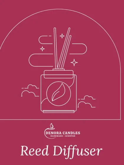 This graphic represents the core of my reed diffuser line. It symbolizes a product that brings a natural, calming, and consistent aroma into your personal space.