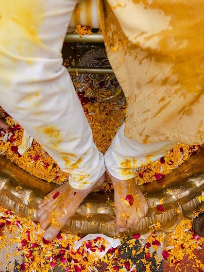 The Mogra Collective - Full-Service Wedding Planning Vibrant Pre-Wedding Rituals: Haldi & Mehendi photo 13