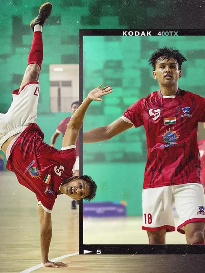 A stylish handstand celebration from one of our players during the championship.