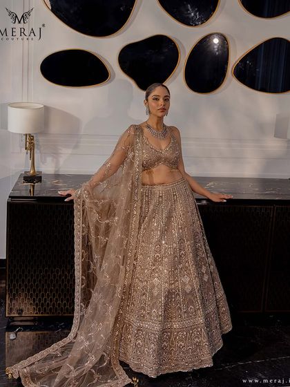 Meraj Couture - Luxury Occasion Wear Gilded & Golden Lehengas photo 11