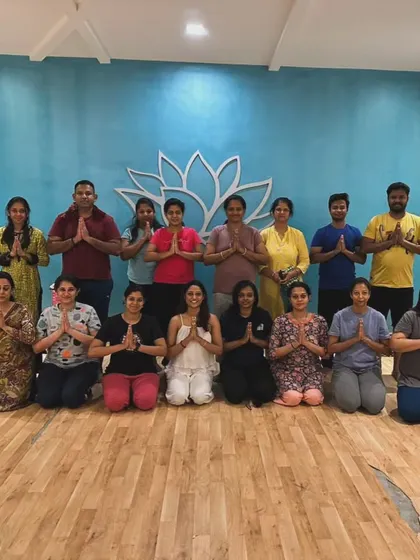 A group photo with participants after a sound healing workshop in Koramangala. It's always a joy to share this healing practice and see everyone leave with a sense of peace.