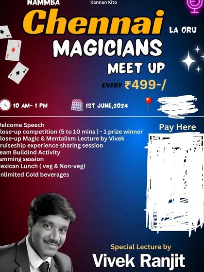 This is a look at one of my recent magician meetups in Chennai. These events include lectures on close up magic and mentalism, sharing my experiences from performing on cruise ships, and a jamming session for us to connect as a community.
