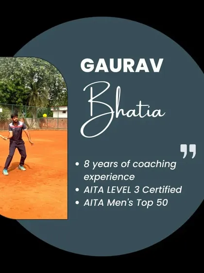 Meet our Head Coach, Gaurav Bhatia. With 8 years of coaching experience and an AITA Level 3 certification, he founded SlamQuest to provide systematic, professional training that makes tennis accessible and achievable for every athlete.