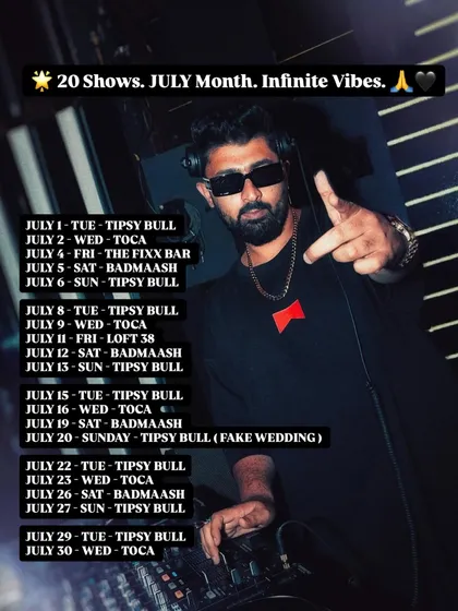 July was wild with 20 shows in one month. This calendar shows the non-stop grind and the different clubs I play at regularly.