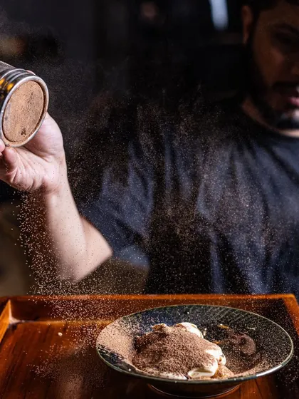 The classic Tiramisu, the Camillo’s way. I love preparing this dessert at the table, making it a special experience for my guests.