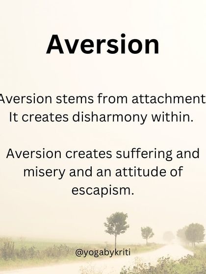 Aversion is not the same as detachment. Aversion stems from attachment and creates disharmony, while detachment creates inner harmony and peace.