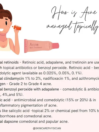 For many, managing acne starts with the right topical treatments. I prescribe evidence-based ingredients like retinoids, benzoyl peroxide, and topical antibiotics to control breakouts and prevent future scarring.