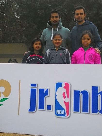 With our young players alongside Mr. Carlos Barroca at a Jr. NBA and Reliance Foundation event. Exposing our students to such programs is a key part of their development.