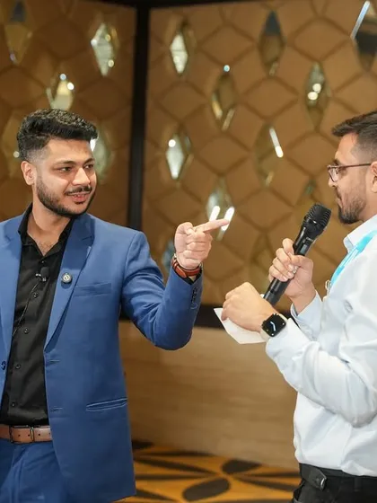 A moment of connection with an audience member during a corporate show in Mumbai. I believe in making the magic feel personal, ensuring everyone feels like they are part of the experience.