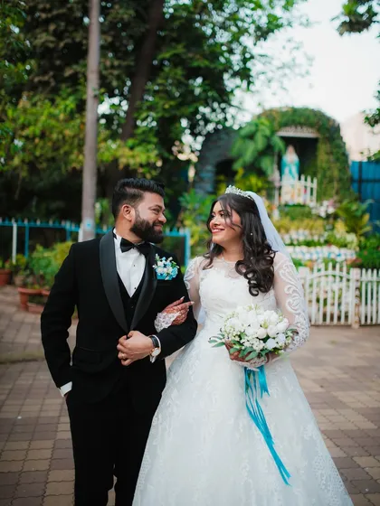 A quiet walk together after a Christian wedding ceremony. I aim to capture both the formal portraits and the relaxed, candid moments that follow, showing your natural interactions as a newly married couple.