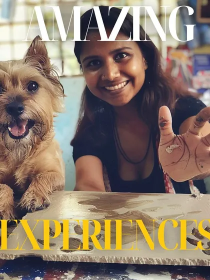 Amazing experiences with our best friends. A happy potter and her adorable dog.