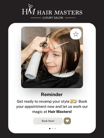 A reminder that a fresh style is just an appointment away. I offer cuts and styling for the whole family.