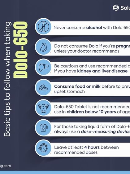 We provide basic tips for safely taking Dolo-650. This includes guidance on dosage, consumption with food, and contraindications, helping to ensure this common medicine is used properly.