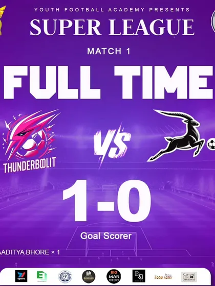 A 1-0 win for the Thunderbolts to open their campaign.