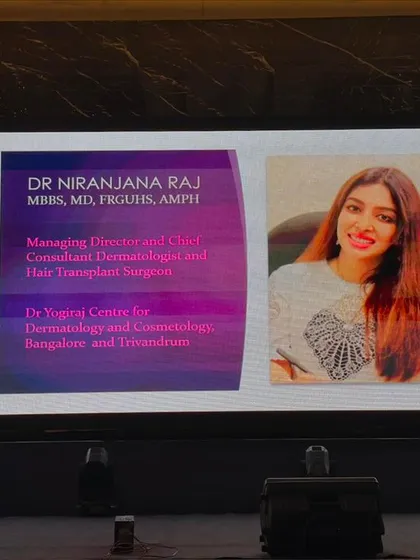 It was a privilege to be introduced as the Managing Director and Chief Consultant Dermatologist and Hair Transplant Surgeon for my clinics in Bangalore and Trivandrum at this national conference.
