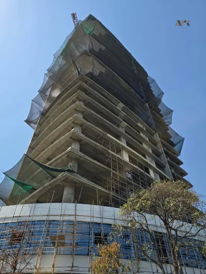 The concrete structure of Kukreja The One during construction. This image captures the scale of the G+28 floor residential tower as it rises to become an architectural marvel in Nagpur.