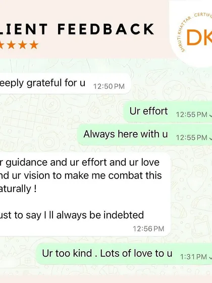 A heartfelt message from a client expressing gratitude for the guidance and vision that helped her combat her thyroid condition naturally.
