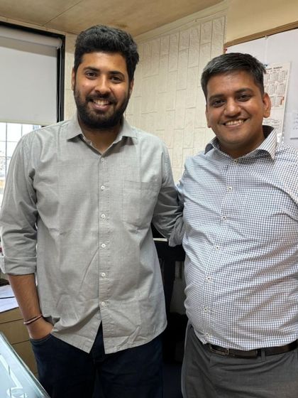 A proud moment with my partner at our Fort, Mumbai office. This expansion strengthens our presence in a key financial hub.