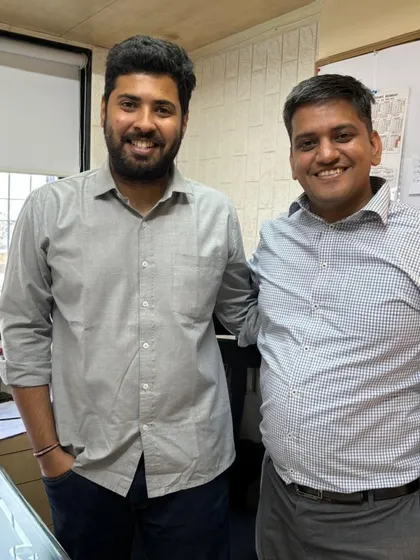 A proud moment with my partner at our Fort, Mumbai office. This expansion strengthens our presence in a key financial hub.