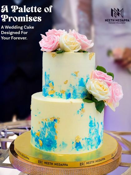 Neeth Medappa - Custom Celebration Cakes A Vow in Vanilla & Gold: Wedding & Engagement Cakes photo 18